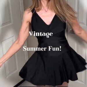 Vintage Inspired One Piece Swim Dress